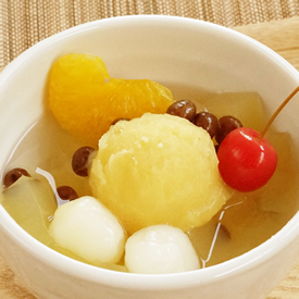 夏みかん白玉あんみつ